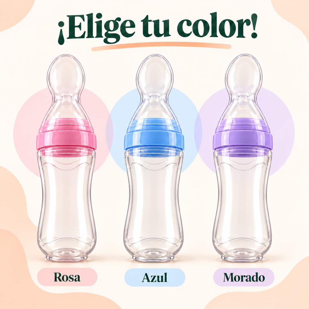 Cuchara dispensadora para comer con una mano