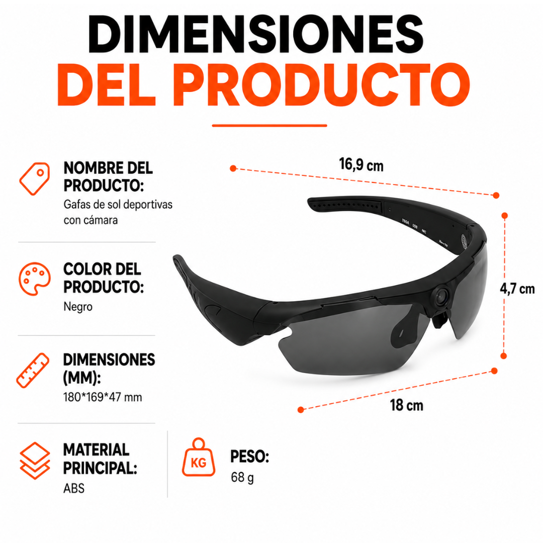 Gafas Deportivas con Cámara