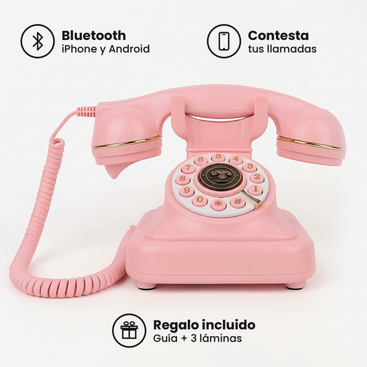 Teléfono retro que contesta tu móvil