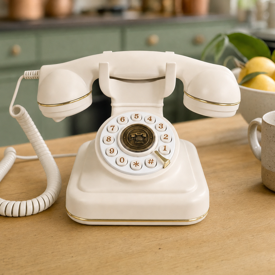 Teléfono retro que contesta tu móvil