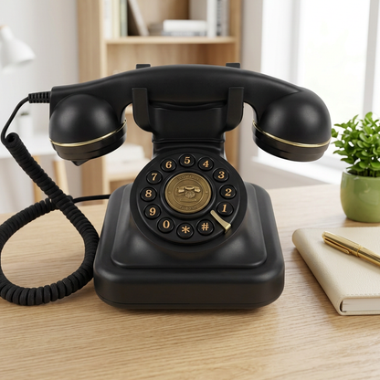 Teléfono retro que contesta tu móvil
